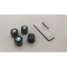 Tapones de valvulas negros con antirrobo BMW