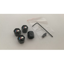 Tapones de valvulas negros con antirrobo BMW M