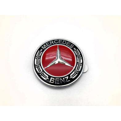 EMBLEMA de CAPOT MERCEDES BENZ ROJO 57MM