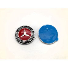 EMBLEMA de CAPOT MERCEDES BENZ ROJO 57MM