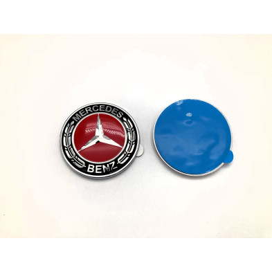 EMBLEMA de CAPOT MERCEDES BENZ ROJO 57MM