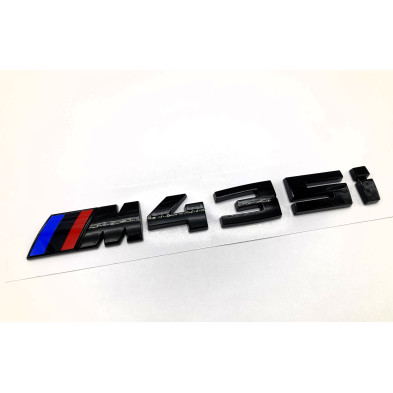 EMBLEMA TRASERO BMW M435i NEGRO BRILLO