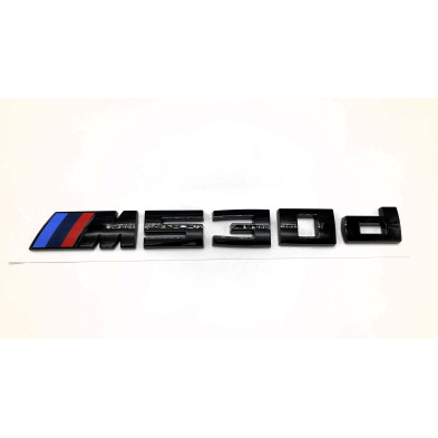 EMBLEMA TRASERO BMW M530d NEGRO BRILLO