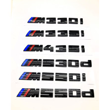 EMBLEMA TRASERO BMW M550d NEGRO BRILLO