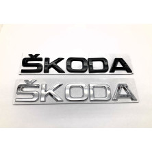 EMBLEMA LOGO TRASERO SKODA NEGRO