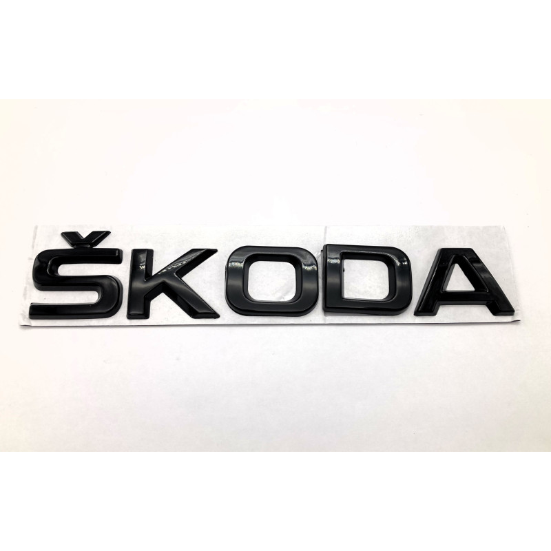 EMBLEMA LOGO TRASERO SKODA NEGRO