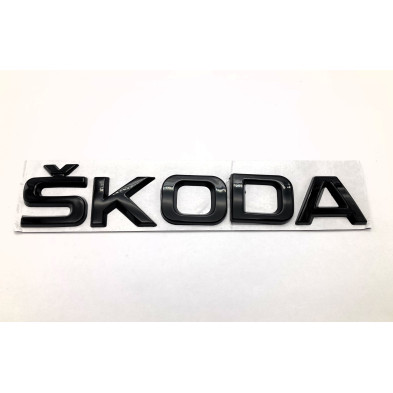 EMBLEMA LOGO TRASERO SKODA NEGRO