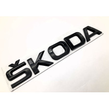 EMBLEMA LOGO TRASERO SKODA NEGRO