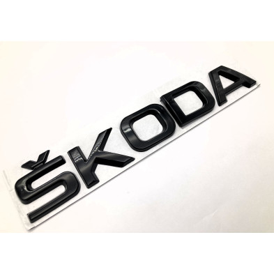 EMBLEMA LOGO TRASERO SKODA NEGRO