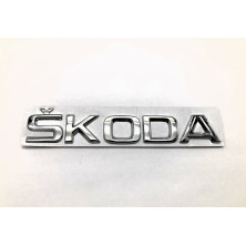 EMBLEMA LOGO TRASERO SKODA CROMADO PEQUEÑO