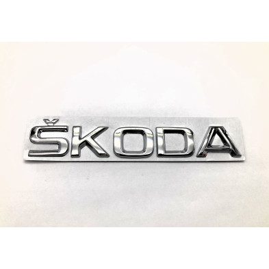 EMBLEMA LOGO TRASERO SKODA CROMADO PEQUEÑO