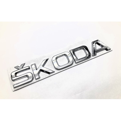 EMBLEMA LOGO TRASERO SKODA CROMADO PEQUEÑO