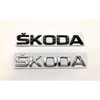 EMBLEMA LOGO TRASERO SKODA NEGRO PEQUEÑO
