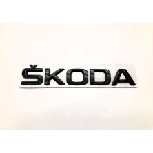 EMBLEMA LOGO TRASERO SKODA NEGRO PEQUEÑO