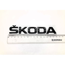 EMBLEMA LOGO TRASERO SKODA NEGRO PEQUEÑO