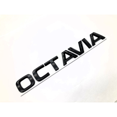 EMBLEMA LOGO TRASERO SKODA OCTAVIA NEGRO