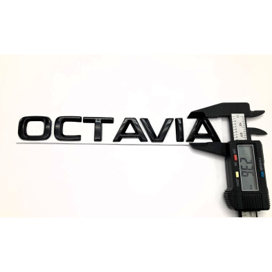 EMBLEMA LOGO TRASERO SKODA OCTAVIA NEGRO