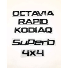 EMBLEMA LOGO TRASERO SKODA OCTAVIA NEGRO