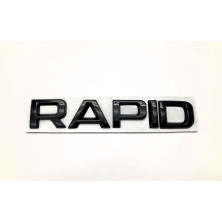 EMBLEMA LOGO TRASERO SKODA RAPID NEGRO