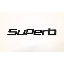 EMBLEMA LOGO TRASERO SKODA SUPERB NEGRO