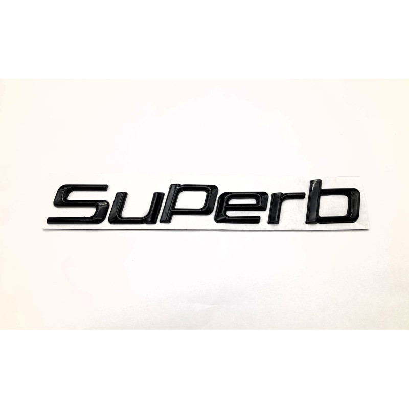 EMBLEMA LOGO TRASERO SKODA SUPERB NEGRO