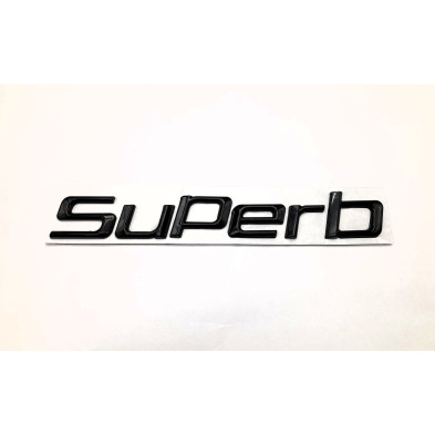 EMBLEMA LOGO TRASERO SKODA SUPERB NEGRO