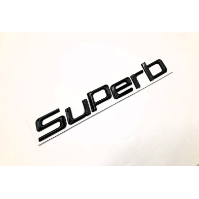 EMBLEMA LOGO TRASERO SKODA SUPERB NEGRO
