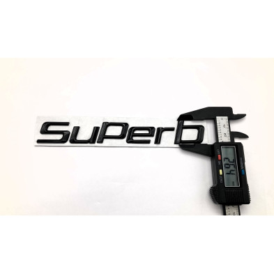 EMBLEMA LOGO TRASERO SKODA SUPERB NEGRO