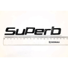 EMBLEMA LOGO TRASERO SKODA SUPERB NEGRO