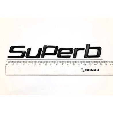 EMBLEMA LOGO TRASERO SKODA SUPERB NEGRO