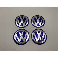 Chapas de centro de rueda VW azul 90mm
