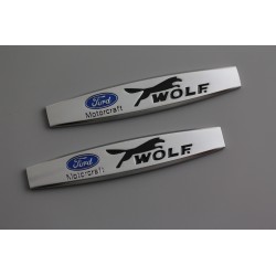 2 emblemas laterales ford motorcraft wolf mate