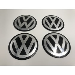 Chapas de centro de rueda VW negros 90mm