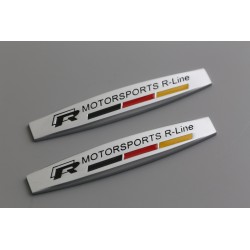 2 EMBLEMAS LATERALES VW MOTORSPORTS RLINE MATE