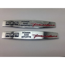 2 EMBLEMAS LATERALES HKS POWER AND SPORT