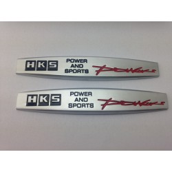2 EMBLEMAS LATERALES HKS POWER AND SPORT MATE
