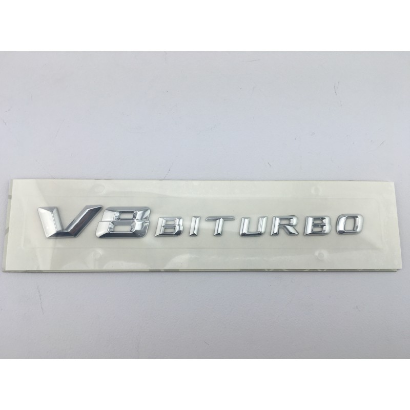 Letras mercedes v8 biturbo plata
