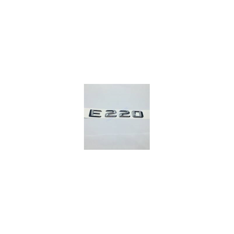EMBLEMA LETRAS MERCEDES BENZ CLASE E E220 CROMADAS