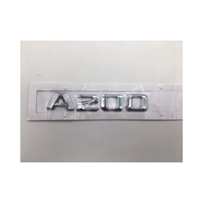 EMBLEMA LETRAS MERCEDES BENZ CLASE A A200 CROMADAS