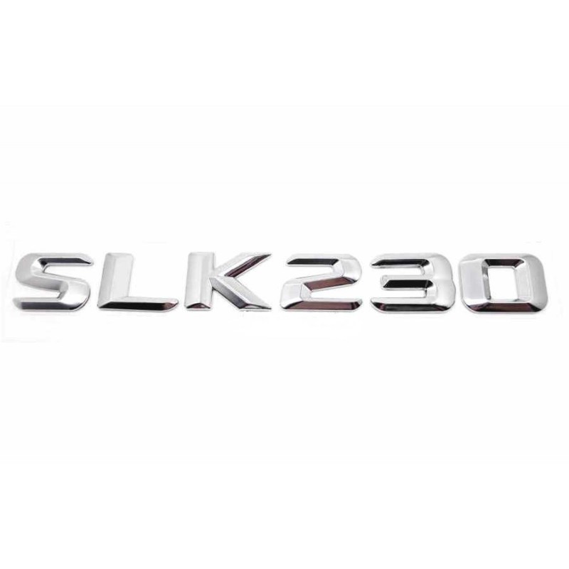 EMBLEMA LETRAS MERCEDES BENZ CLASE SLK SLK230 CROMADO