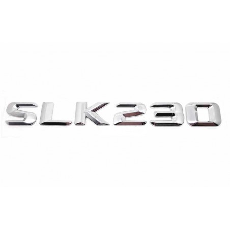 EMBLEMA LETRAS MERCEDES BENZ CLASE SLK SLK230 CROMADO