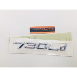 EMBLEMA TRASERO LETRAS BMW SERIE 7 730Ld CROMADAS