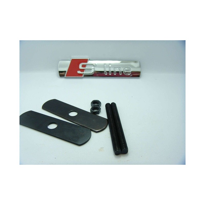 EMBLEMA PARRILLA AUDI SLINE Plata