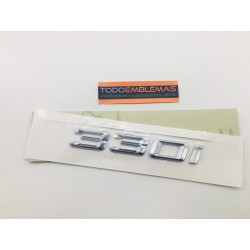 EMBLEMA TRASERO LETRAS BMW SERIE 3 330i CROMADAS