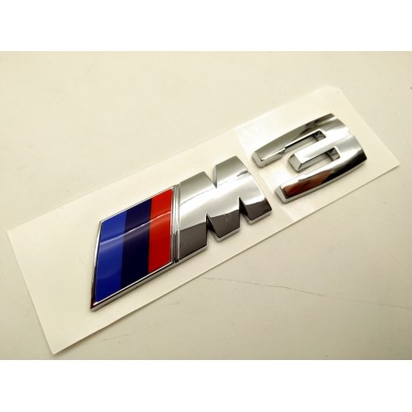 Emblema trasero bmw m3 cromado 9cm