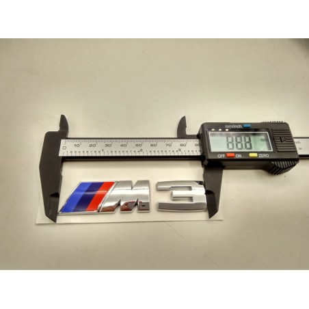Emblema trasero bmw m3 cromado 9cm