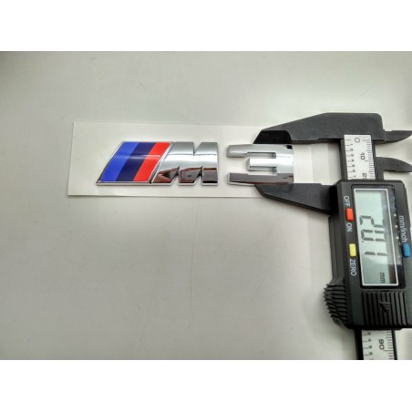 Emblema trasero bmw m3 cromado 9cm