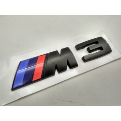 Emblema trasero bmw m3 negro 9cm