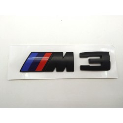 Emblema trasero bmw M3 negro 12cm