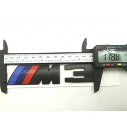 Emblema trasero bmw M3 negro 12cm